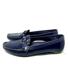 Load image into Gallery viewer, Cole Haan Women’s Dark Blue Patent Leather Loafer Flats Size 5.5