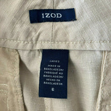 Load image into Gallery viewer, Izod Shorts Khakis Bermuda Cargo  shorts Womens Size 6