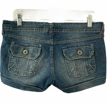 Load image into Gallery viewer, Wallflower Womens Blue Denim Short Shorts Juniors Size 7