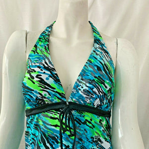 Womens Multi Colored Tankini Top Size Medium Swim Top