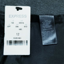 Load image into Gallery viewer, Express Skirt Pleated Charcoal Gray Lined Knee Length Size 12 NWT