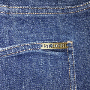 St.John Yellow Label Womens Hi Rise Blue Denim Medium Wash Jeans Size 10