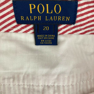 Polo Ralph Lauren Shorts Big Boys 20 Bermuda Golf Striped Red White