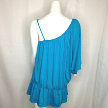 Load image into Gallery viewer, Fredericks of Hollywood Womens Blue One Shoulder Blouse Large