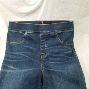 Spanx Jeggings Raw Hem Womens Size M Leggings Denim Stretch Pants