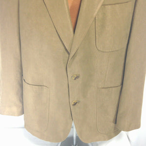 Halston Limited for Miltons Vintage Brown Suede Mens Sports Jacket Blazer L