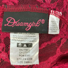Load image into Gallery viewer, Dreamgirl Top Lace Magenta Womens Size Small Stretch