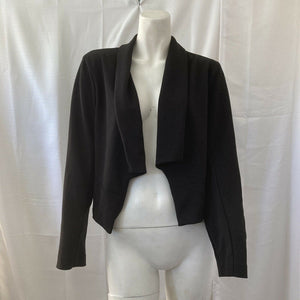 Soho Apparel Womens Black Open Front Blazer Jacket Medium