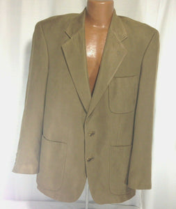 Halston Limited for Miltons Vintage Brown Suede Mens Sports Jacket Blazer L