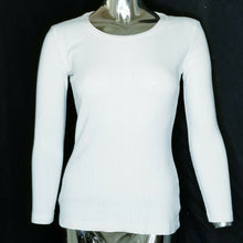 Load image into Gallery viewer, Esprit Womens White Stretch Long Sleeve Pullover Top Small