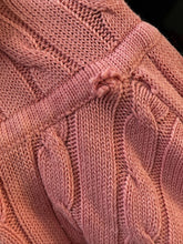 Load image into Gallery viewer, Gap Stretch Womens Zip Front Salmon Pink Zip Front Cable Knit Sweater Size Small