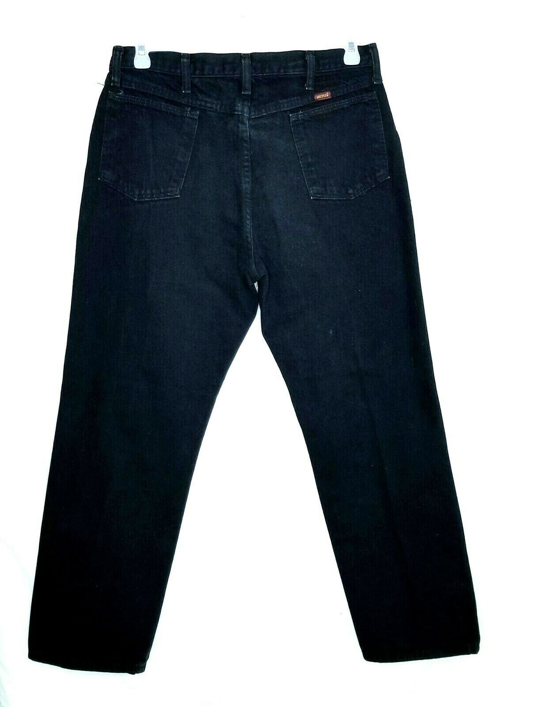 Rustler Mens Jeans Regular Fit Straight Leg 4-Pocket Black Denim Jeans 32 x 29