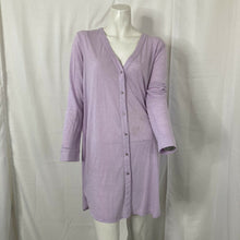 Load image into Gallery viewer, Josie Natori Womens Lilac Purple Womens Button Front Shirt Size Small
