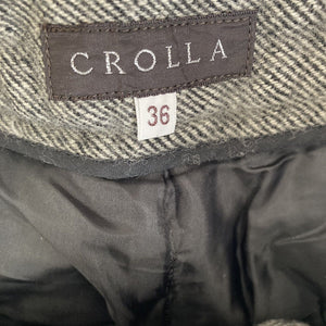 Crolla Shorts Tweed Gray Black Wool Womens 36 US 28
