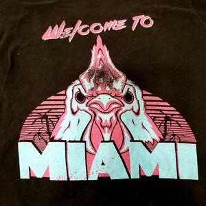 Teepublic Mens Black Welcome To Miami Crew Neck Short Sleeve Tshirt S