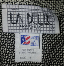 Load image into Gallery viewer, LA Belle Fashions Inc Womens Gray and Black Career Blouse Size 3