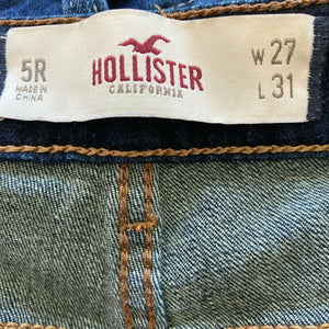 Hollister Jeans Womens Size 5R 27x31 Dark Wash Blue Stretch