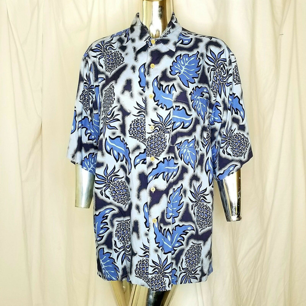 Hana Bay Island Tropics Shirt Hawaiian Mens Large