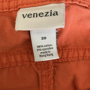 Venezia Shorts Bermuda Orange Women’s Plus Size 20