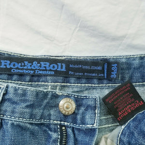 Rock & Roll Cowboy Jeans Canon Straight Mens Size 34 x 34