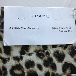 Frame Denim Ali High Rise Cigarette Womens Leopard Print Jeans Size 29