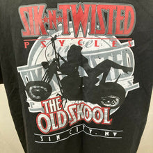 Load image into Gallery viewer, Sik n Twisted Psycles Sin City Las Vegas Button Front Shirt XL biker motorcycle