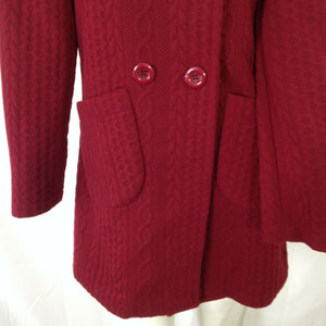 Jon and Anna Womens Maroon Red Long Cardigan Jacket Medium