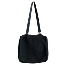 Load image into Gallery viewer, Vintage Fiorucci Italy Shoulder Bag Womens Medium Crochet Knit Black