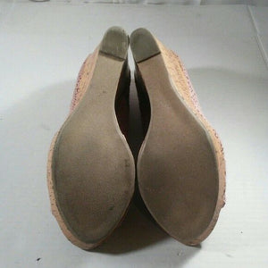 Mix Number 6 Womens Champagne Pink Summer Wedges Size 10M