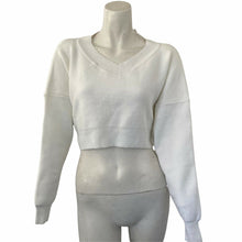 Load image into Gallery viewer, TopShop Sweater Cropped Womens White Pullover Size 0 2
