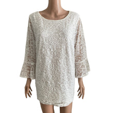 Load image into Gallery viewer, Croft &amp; Barrow Shirt Womens 1X White Lace Bell Sleeve