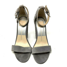 Load image into Gallery viewer, Dolce Vita Hendrix Gray Suede Open Toe Chunky Heel Stud Sandals 5.5
