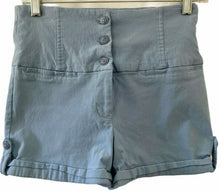 Load image into Gallery viewer, Have Fashions Inc Light Blue Stretch Shorts Hi Waist Womens Medium