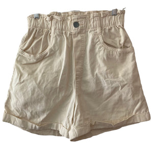 H&M Shorts Paperbag Waist Womens Size Small Beige