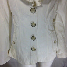 Load image into Gallery viewer, White House Black Market Women&#39;s White Ruffled Shirt Jacket Extra Small