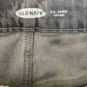 Old Navy Shorts OG Shorty Hi Rise Womens Size 2 Gray Distressed