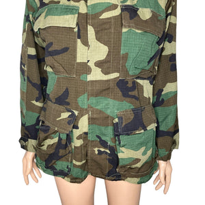 Official Army Camo Jacket Womens Xsmall Short Shacket Stock 8415011841319