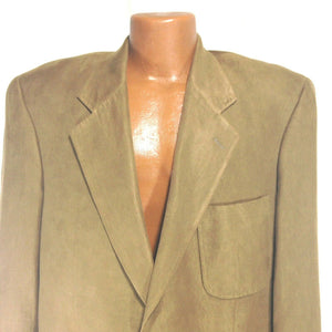 Halston Limited for Miltons Vintage Brown Suede Mens Sports Jacket Blazer L