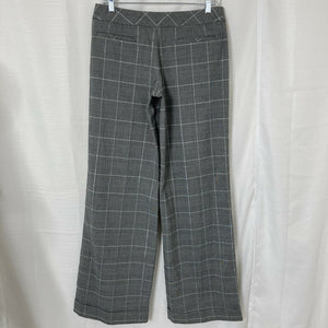 Isaac Mizrahi Womens Gray Black Silver Plaid Pants Size 6