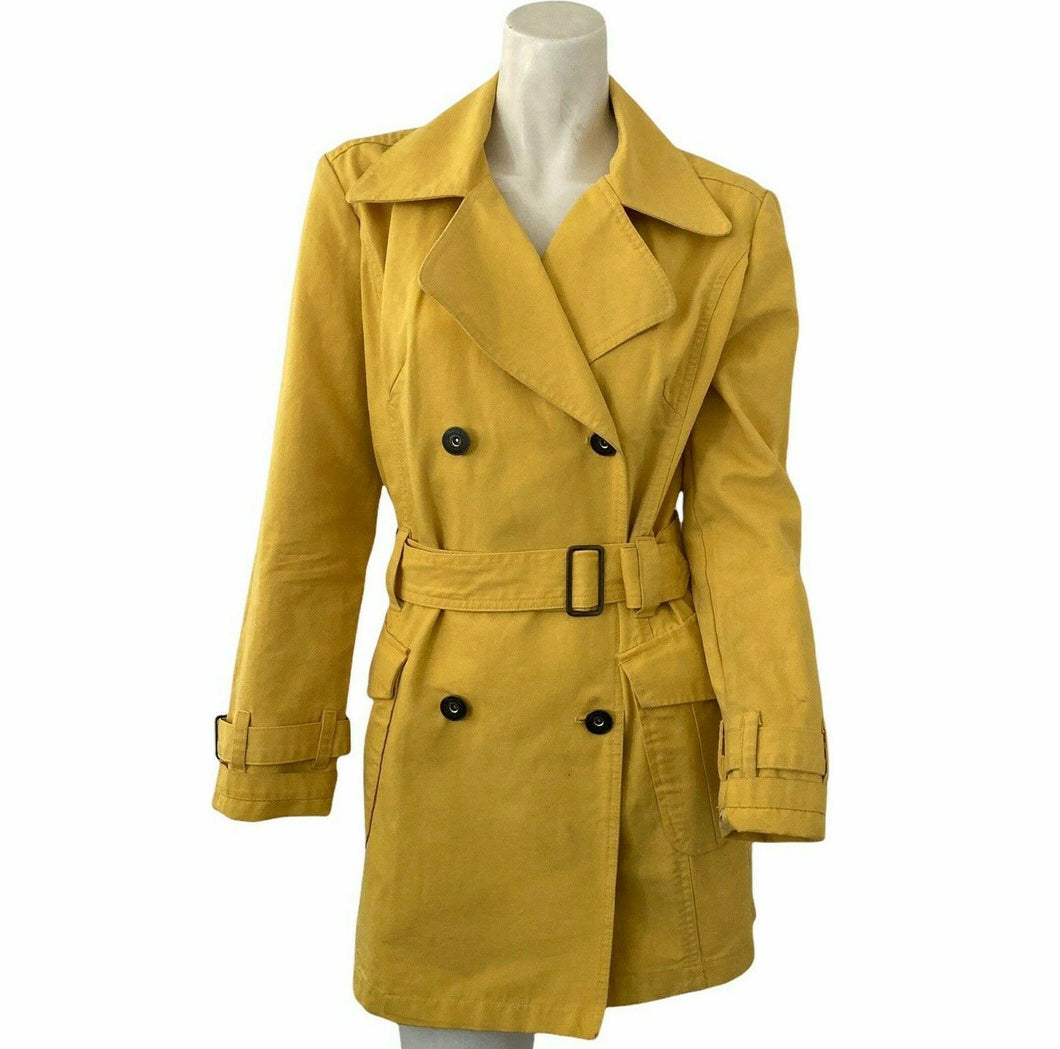 Fiorucci Trench Coat Yellow Womens Size Small Fiorucci Angels Designer