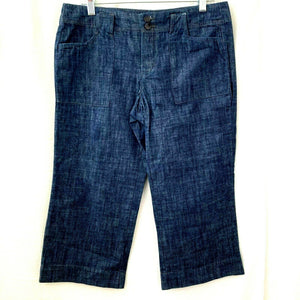 Daisy Fuentes Petites Womens Dark Wash Blue Capris 10P