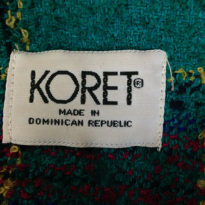 Koret Womens Vintage Green and Red Wool Blend Plaid Blazer 22W