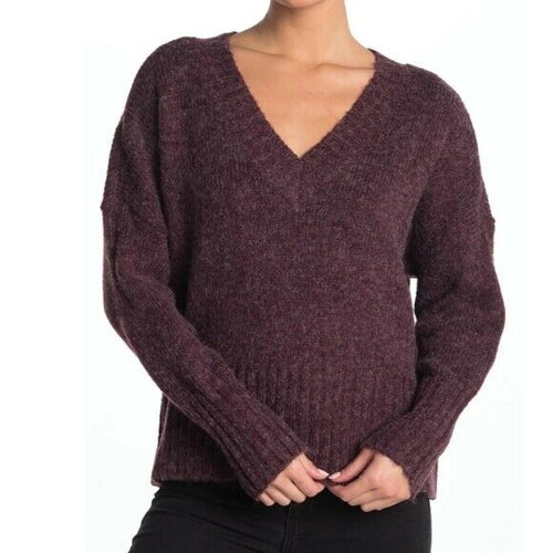 ABOUND Sweater Womens Small Burgundy Stem Pullover New