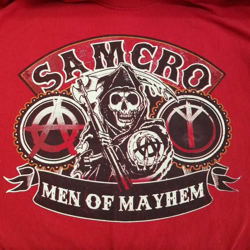 Sons Of Anarchy Samcro Men Mayhem Grim Reaper shirt L biker motorcycle tv show