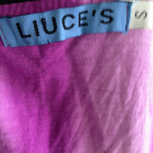 Load image into Gallery viewer, Liu Ce&#39;s Women Purple Embroidered Distressed Tank Top Size Small