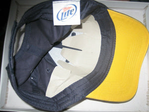 miller lite beer baseball cap hat adult blue brand new blue yellow