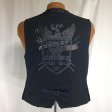 Load image into Gallery viewer, Guess Worlds Finest Dry Good Mens Black Crushed Velvet VTG 80&#39;s Vest Medium rare