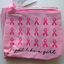 Load image into Gallery viewer, Live Breath Fight Breast Cancer Research Foundation Tote and Makeup Bag