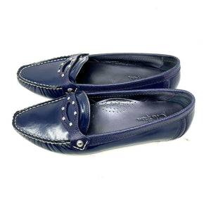 Cole Haan Women’s Dark Blue Patent Leather Loafer Flats Size 5.5