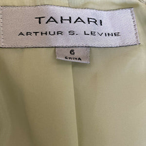 Tahari Arthur S Levine Womens Light Green Career Casual Blazer Size 6